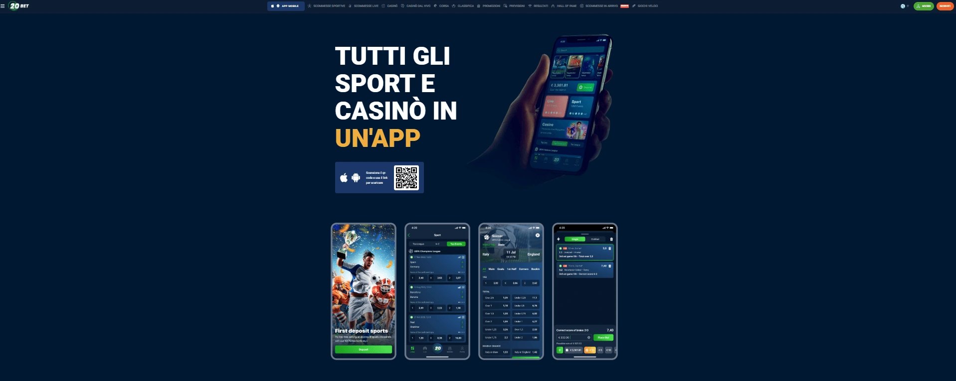 20bet app da scaricare su dispositivi ios